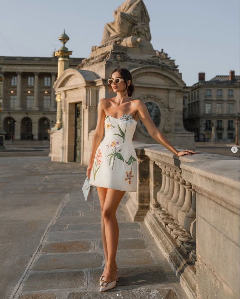 Leo Lin Rosario Velvet Mini Dress by Leo Lin - Pickle