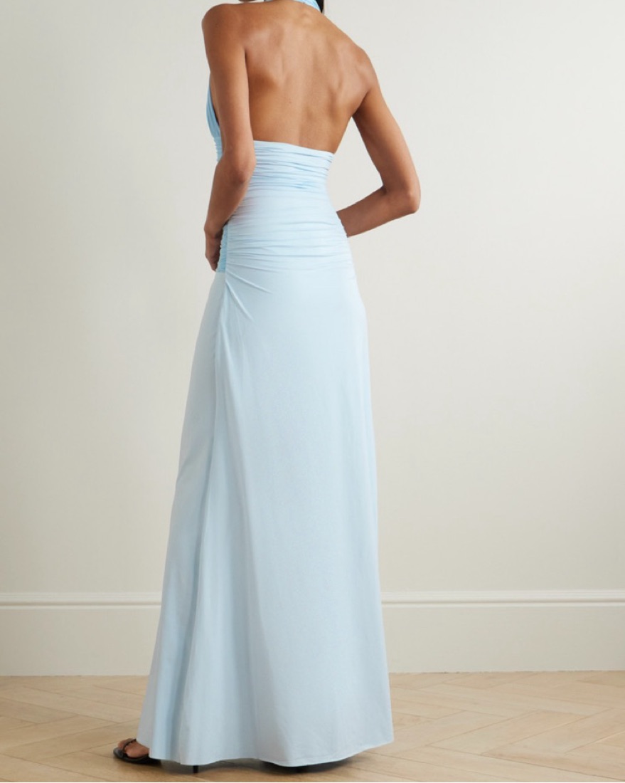 light blue halter dress Light Blue Halter Short Wedding Party Dress, Cute Blue Prom Dress –  Cutedressy