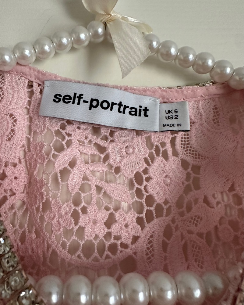 Pink Lace Self Portrait Dress by Self Portrait - Pickle
