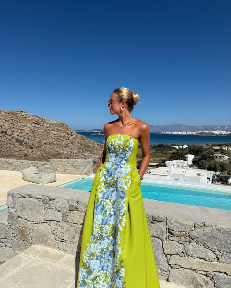 blue floral dresses for women Lady Black Tie - Molly Maxi Dress - Blue Floral Tiered Dress With Bow