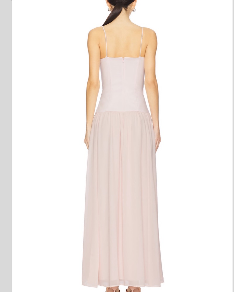 strapless open back dress Amur Women's Saylor Pleated Gown - Blue - Size 6 main image 0