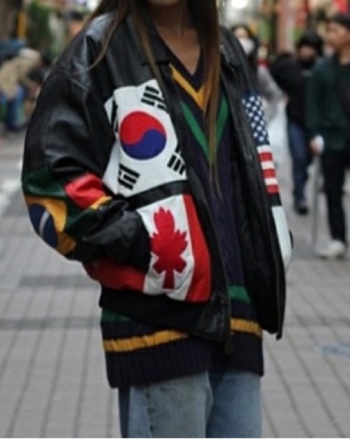 Vintage Phase 3 Leather Flag Jacket by Phase 3 Vintage - Pickle