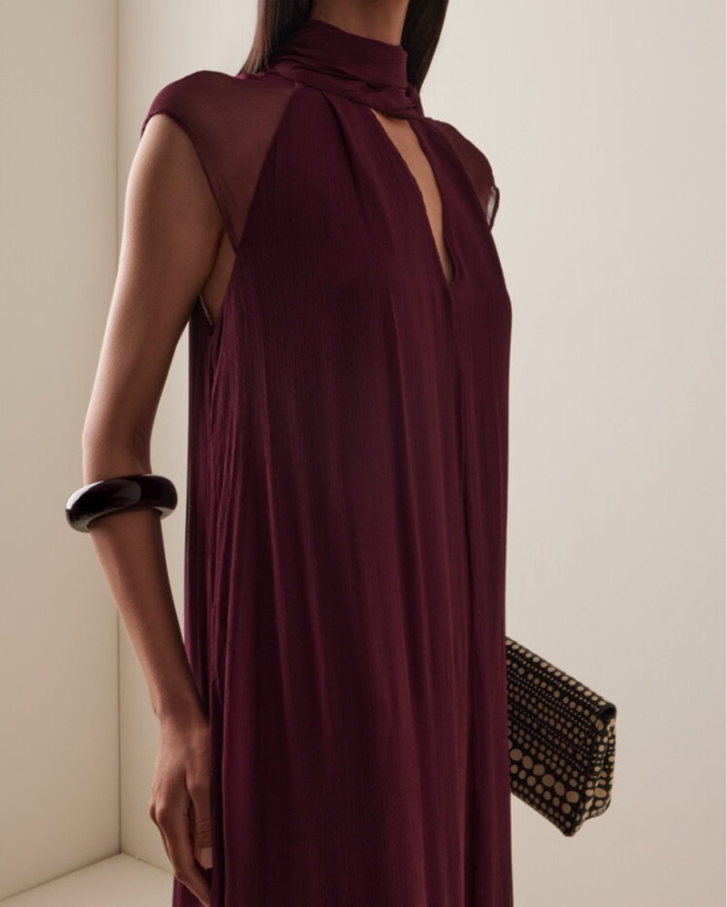 staud burgundy dress Short Sleeves Off the Shoulder Burgundy Long Prom Dresses, Wine Red Lo –  jbydress main image 1