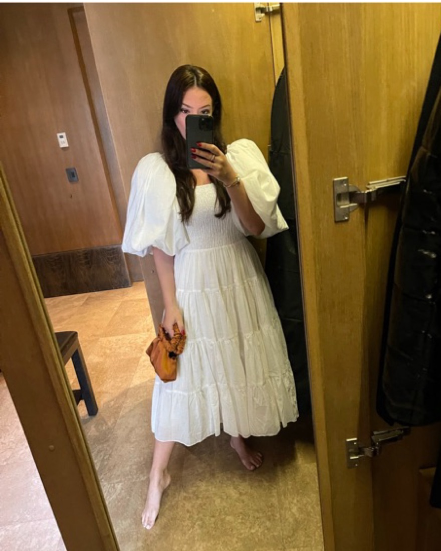 AJE Casa Puff Sleeve Midi Dress | Pickle