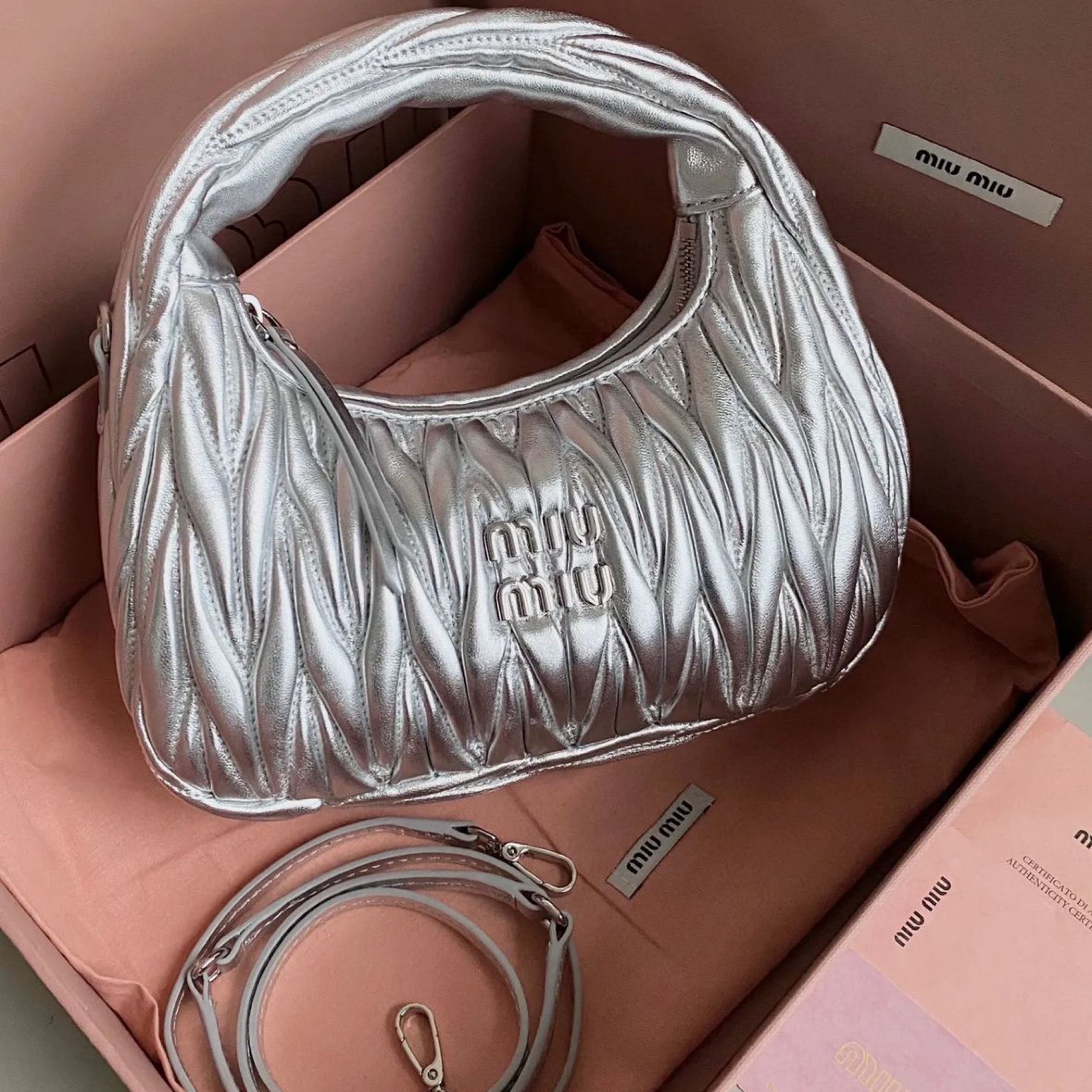 miu miu silver bag by Miu Miu - Pickle