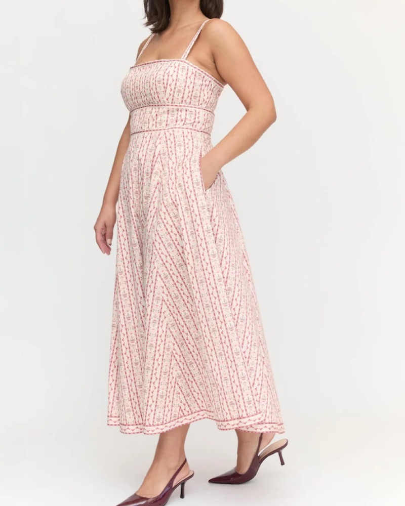 Hill House Margot Dress Pink Emma Stripe by Hill House Home - Pickle
