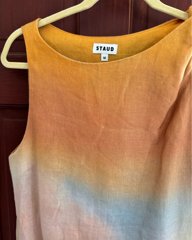 Staud Boa Ombre Linen Shift Dress by Staud - Pickle