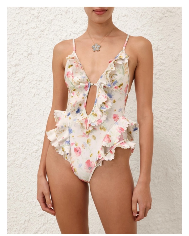 Zimmerman Lucky Waterfall Frill Swimsuit by Zimmermann - Pickle