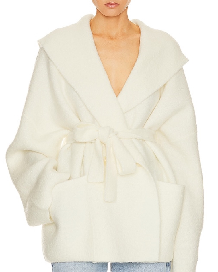 Helsa Olesa Ivory Wrap Coat by Helsa - Pickle