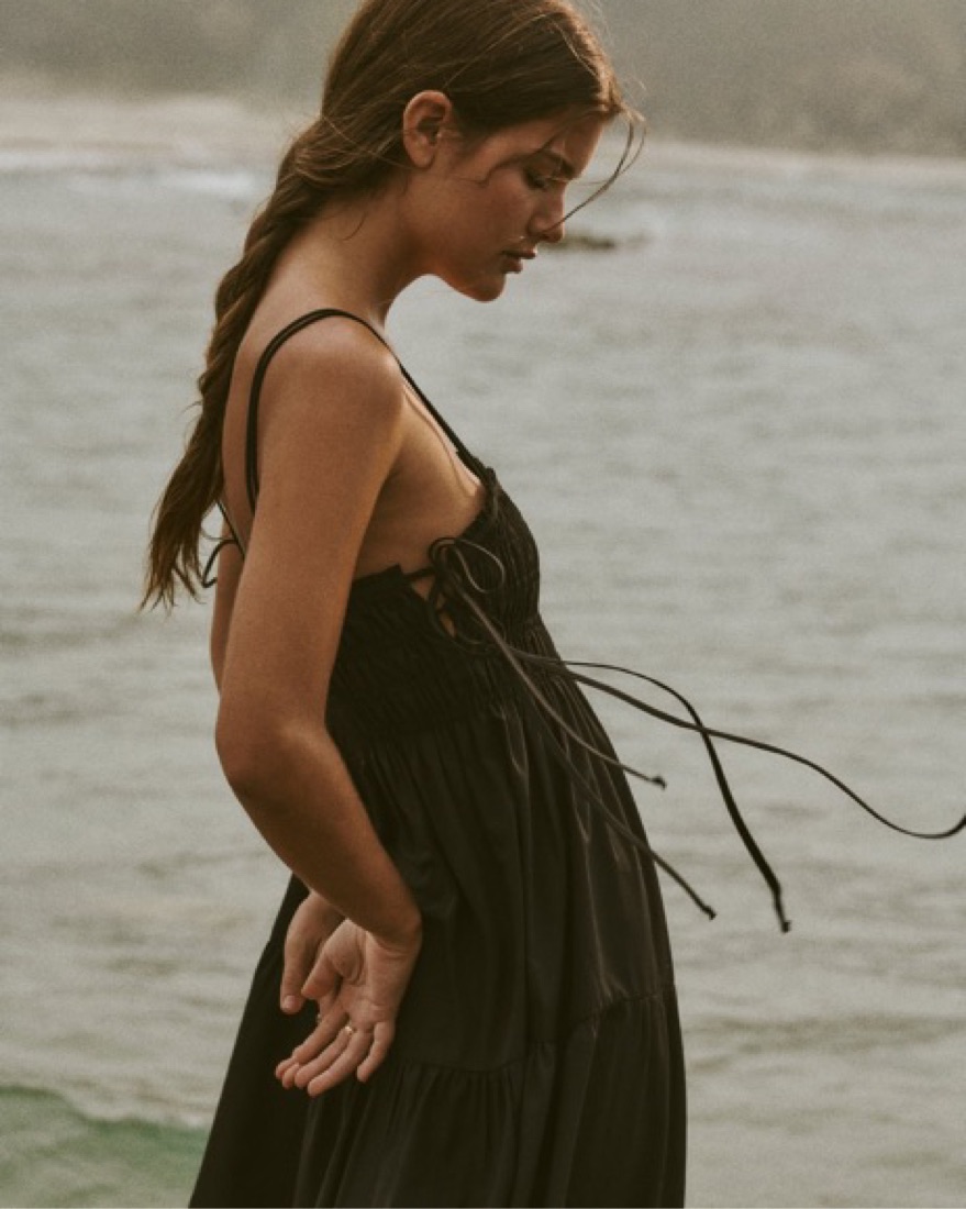 Zara Black Maxi Dress With Bows | Pickle