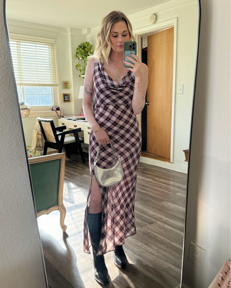 Check Print Midi Dress | Pickle