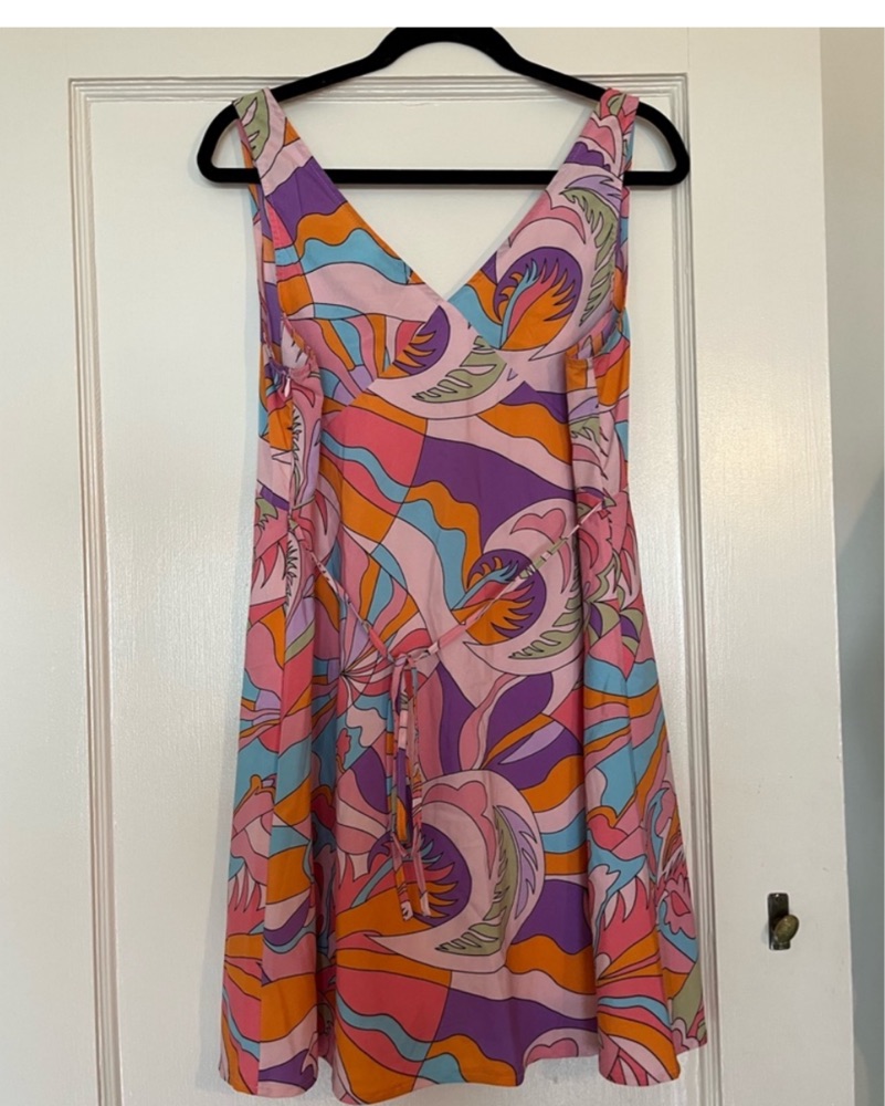 1970s disco dress 1970s Stars Disco Hippie Style Dress With Scarf