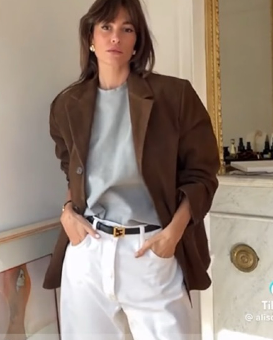 いもちゃんPorsche ブラウンレザージャケットEU S / US XS Source Unknown Hailey Lambskin Blazer by Source Unknown - Pickle