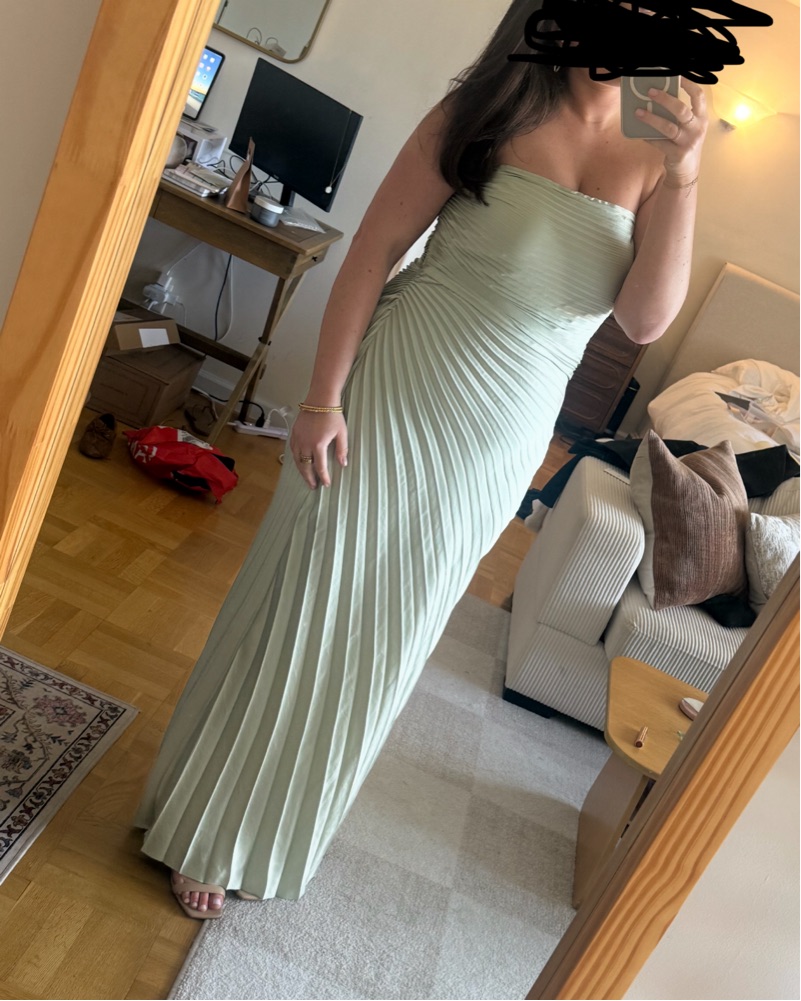 mesh long dress self-portrait - Brown Rhinestone Mesh Maxi Dress