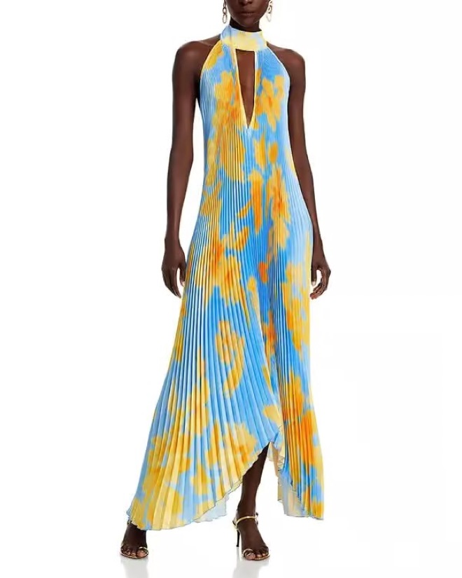 L'ide Woman Opera Gown - Jardin Blue by Lidee - Pickle