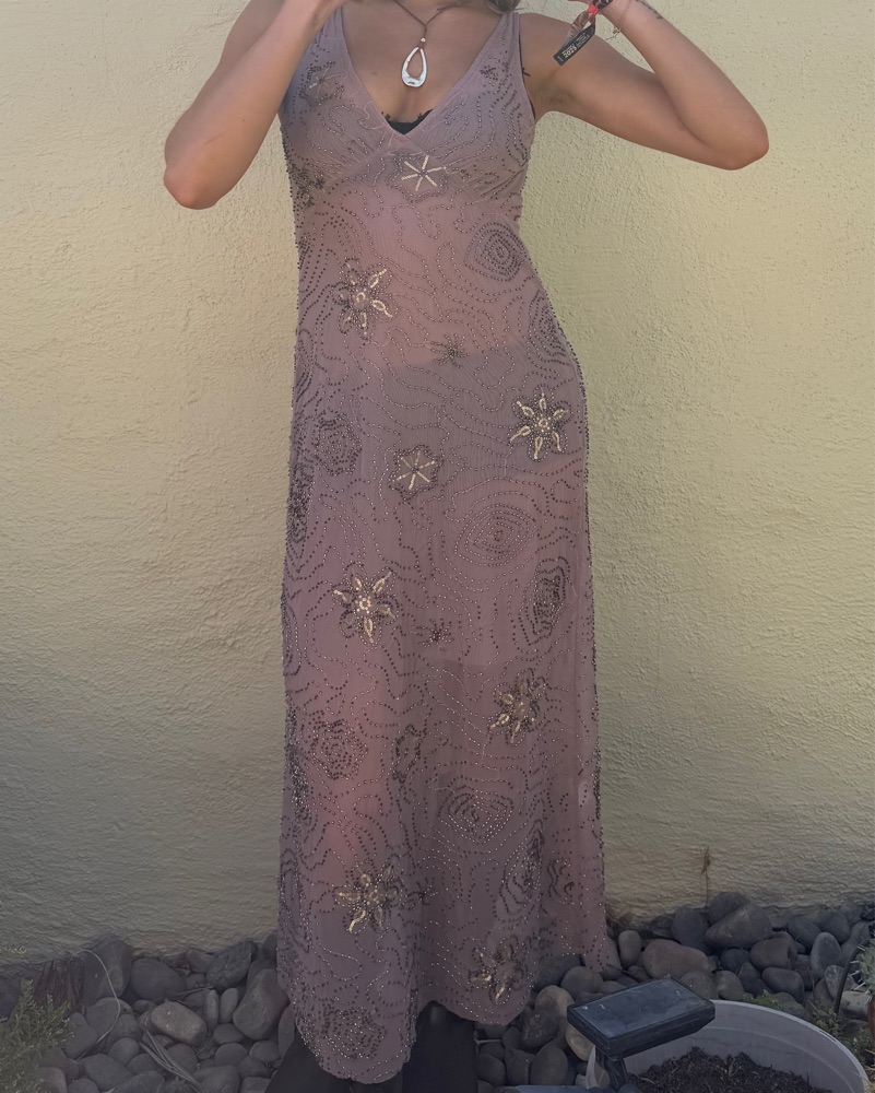 Zara Beaded Midi Dress by Zara - Pickle