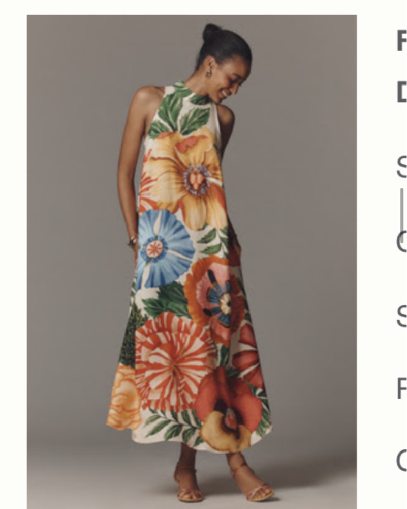 farm rio halter maxi dress Farm Rio Halter Maxi Dress by FARM RIO