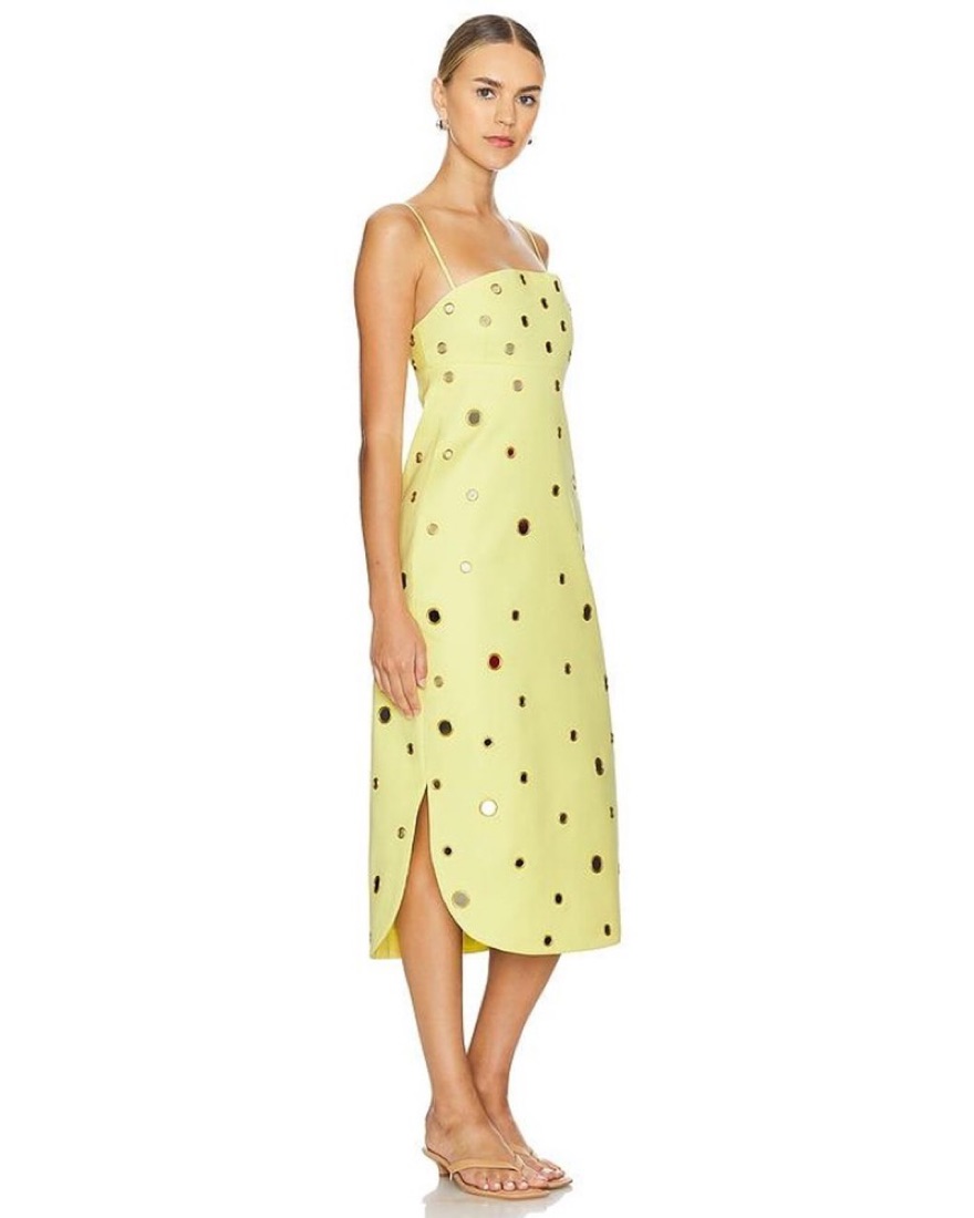 Alexis Mirrored Malia Midi Dress Yellow by Alexis - Pickle