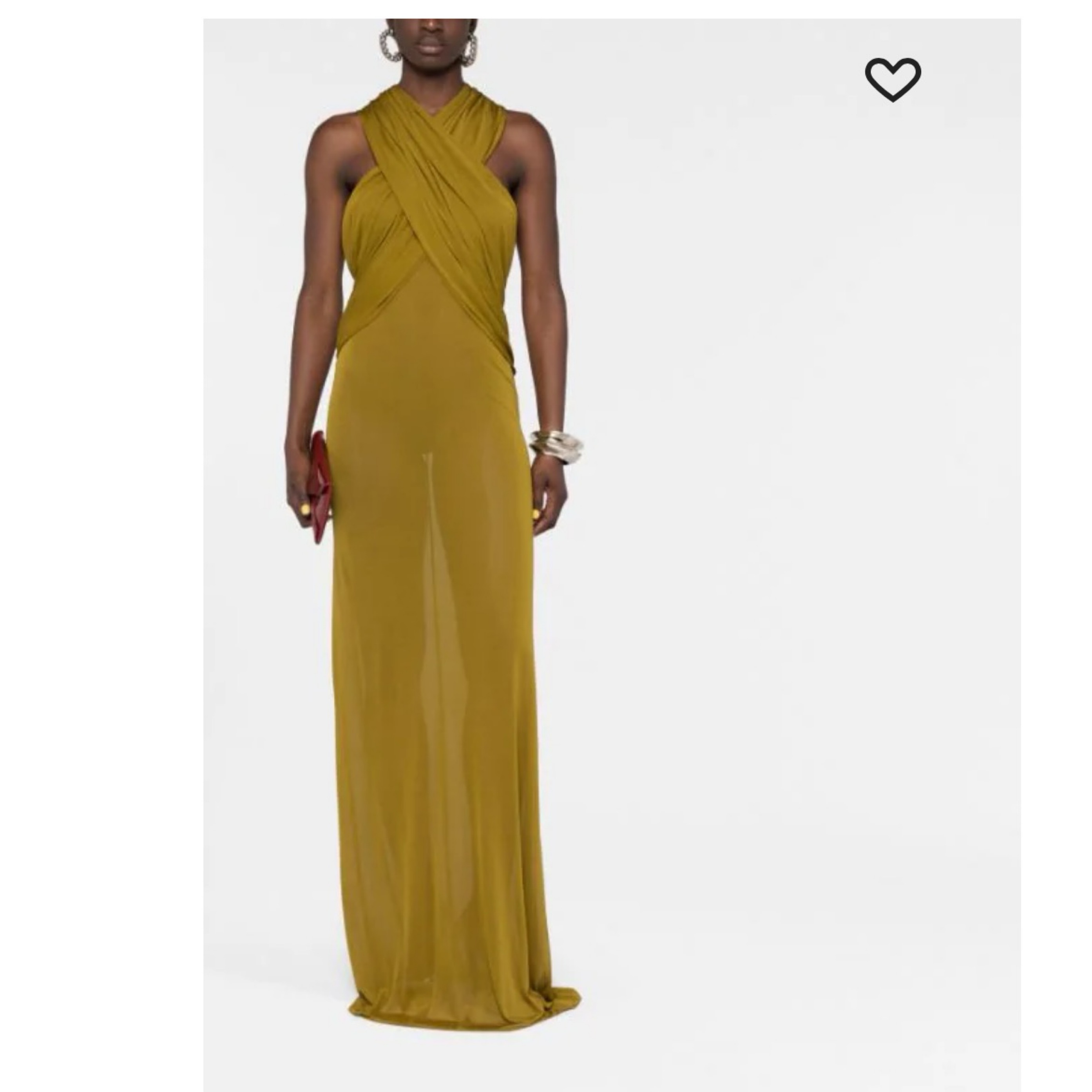 Saint Laurent Hooded Maxi Dress by YSL - Pickle