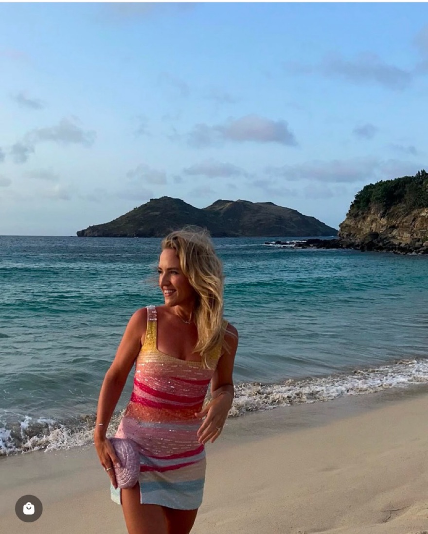 sunset beaded dress Shell Beaded Maxi Dress – Selea main image 0