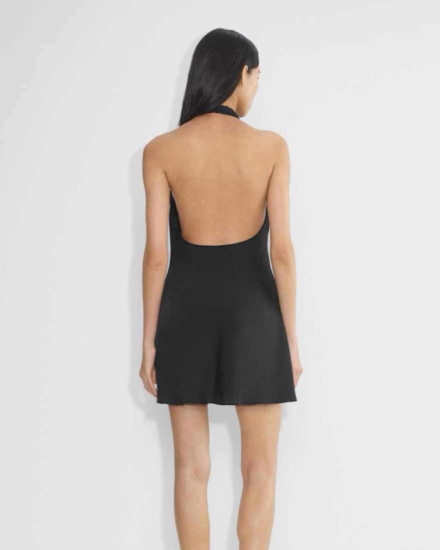 Aritzia Babaton Black Satin Mini Dress by Aritzia - Pickle