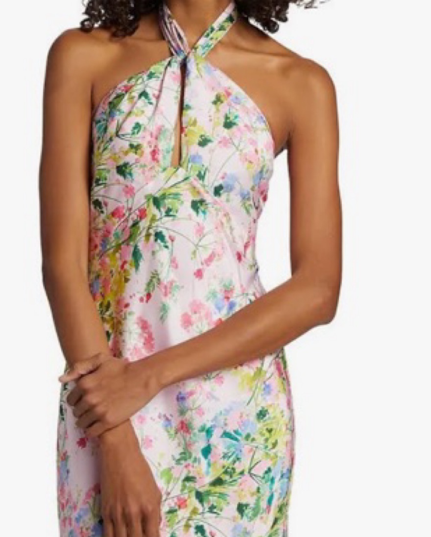 monique lhuillier halter dress Monique Lhuillier Floral Halter Gown by ML Monique Lhuillier