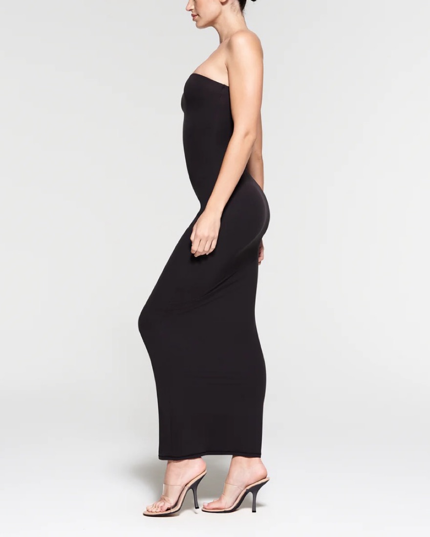 black strapless tube dress Paulina Cut Out Strapless Maxi Dress - Black main image 0