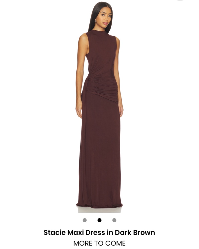 dark brown maxi dress formal Alex Chiffon Maxi Dress - Cacao Brown main image 1