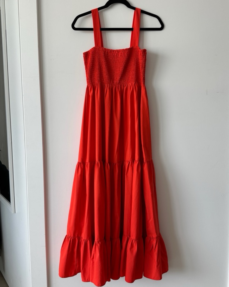 Zara Red Orange Flow Maxi Dress by Zara - Pickle