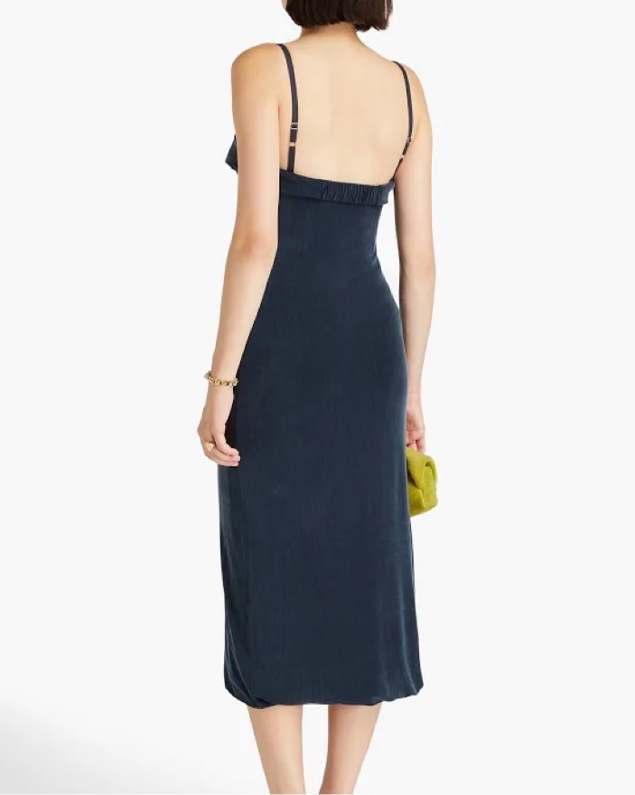 $790 Jacquemus Navy Midi Dress by JACQUEMUS - Pickle