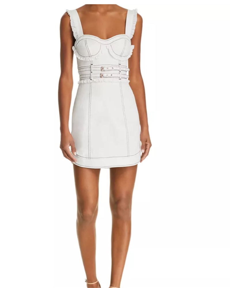for love and lemons daria denim mini dress Daria Ruffle Denim Mini Dress by For love and lemons