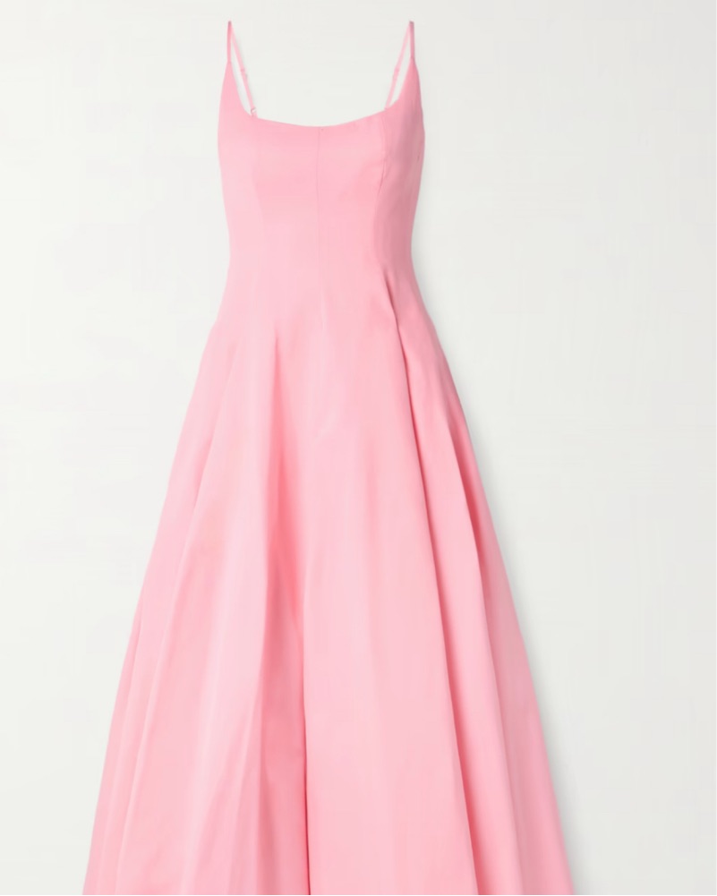 staud pink red dress Staud Shoko Staud Pink And Red Dress STAUD Dresses Staud Shoko Lava Peony  Pink Ribbed Metallic