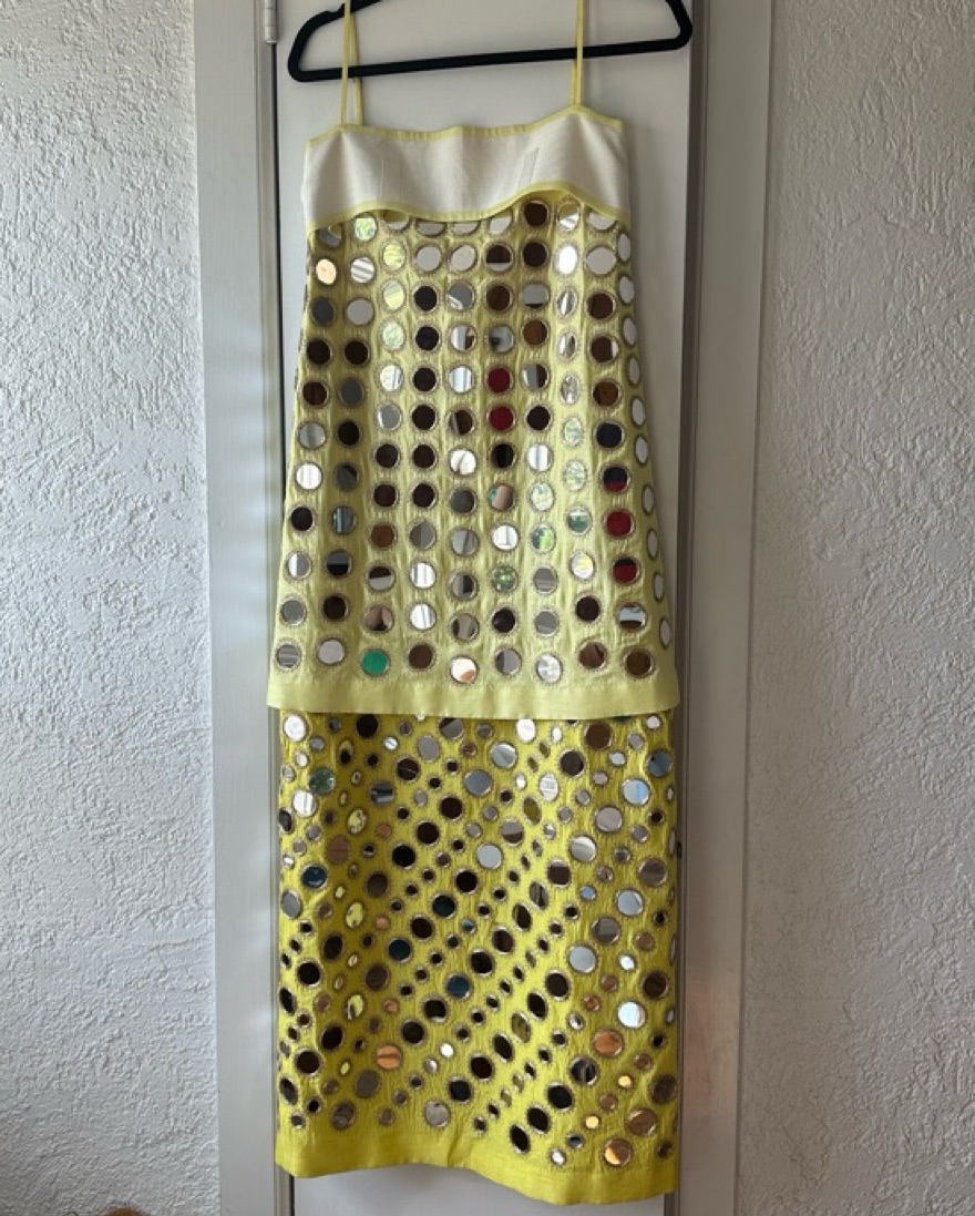 Tory burch yellow dress fashion