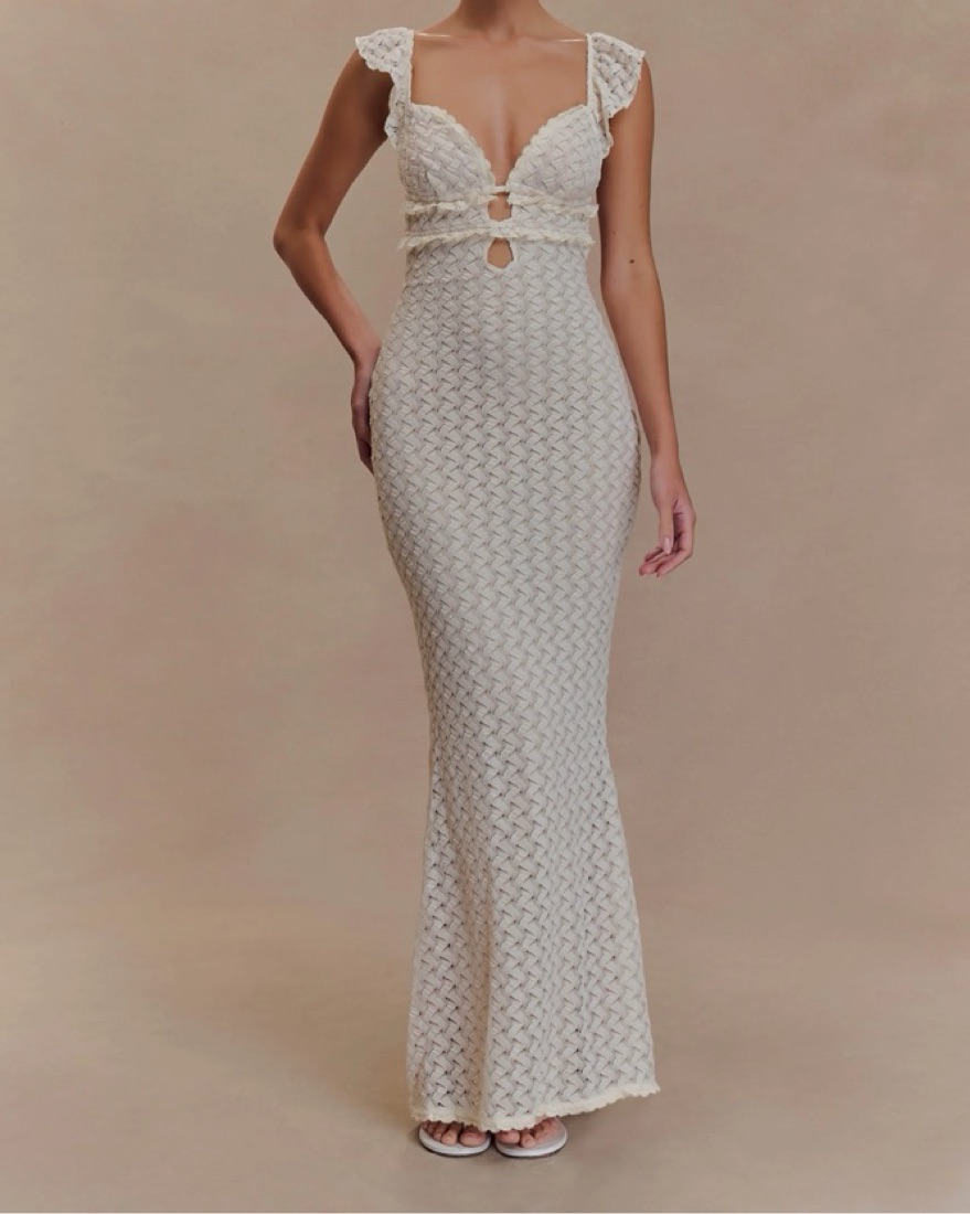 meshki ezra lace dress MESHKI Ezra Lace Mini Dress - Ivory