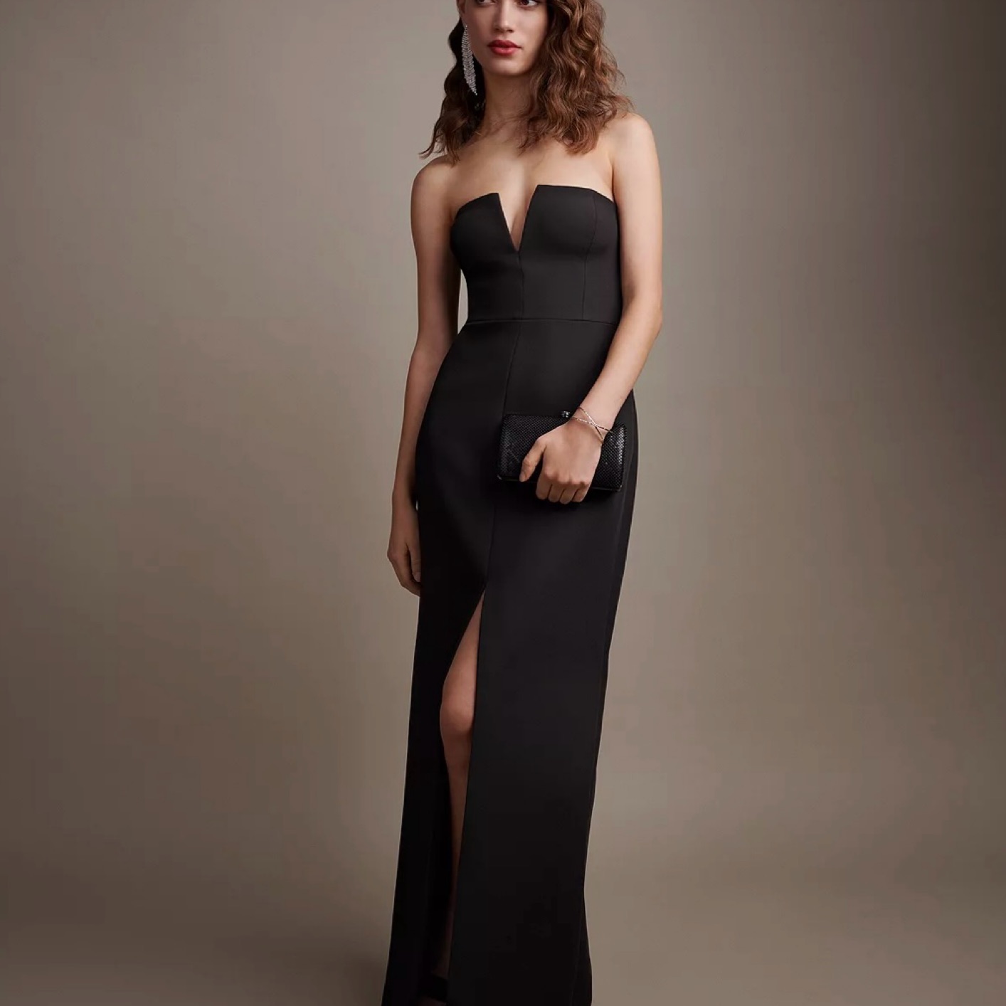SALE!【BCBG MAXAZRIA】ストラップレス ペプラム ドレス BCBGMaxazria Strapless Crepe Gown | Pickle