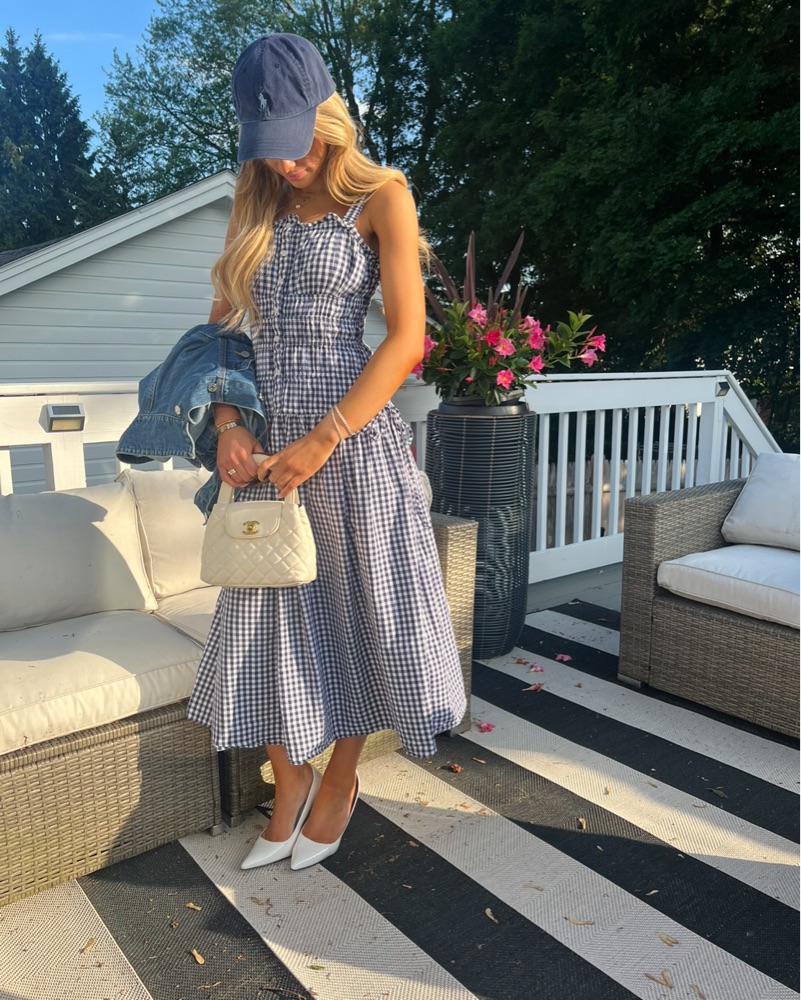 blue gingham drop waist dress Ampersand Avenue Ollie Dress main image 1