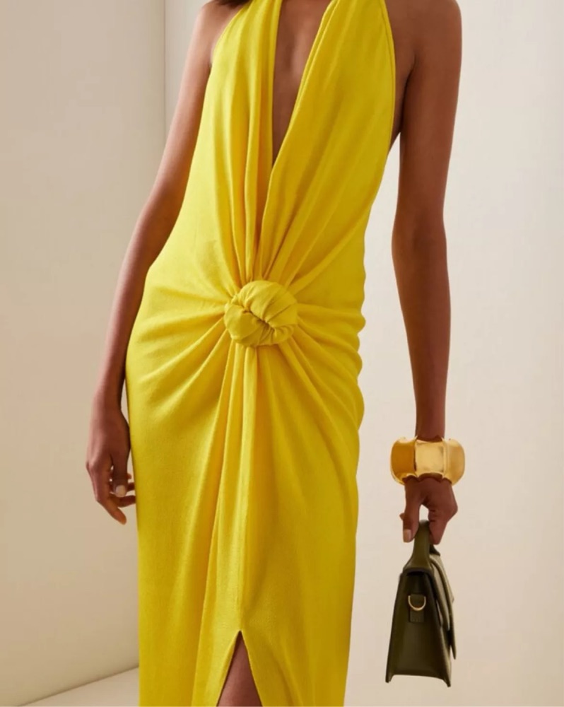 milly hayden halter dress Hayden Watercolor Petals Organza Dress – The RiverLane main image 1