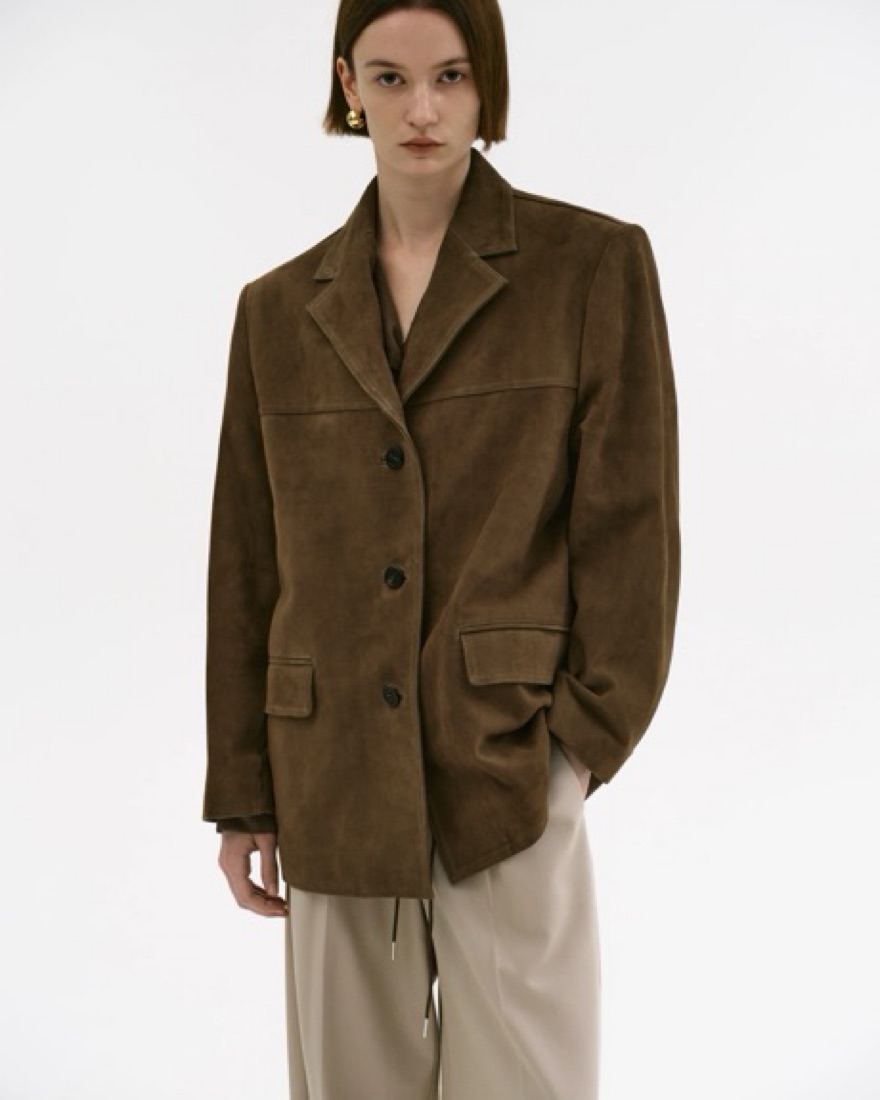 Source Unknown Hailey Lambskin Blazer by Source Unknown - Pickle