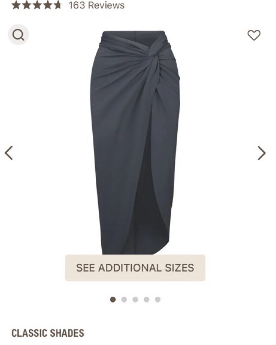 SWIM SARONG SKIRT | GUNMETAL by Skims - Pickle