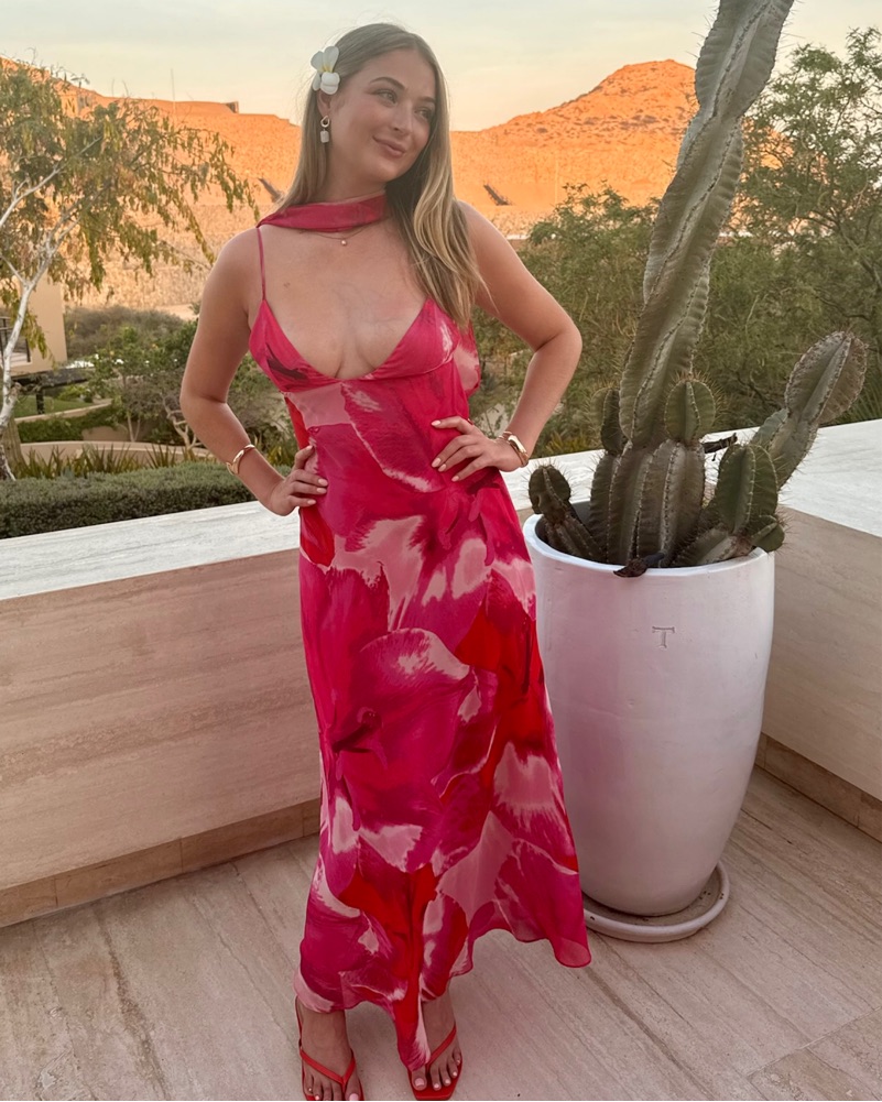 Pink Floral Scarf Dress | Pickle