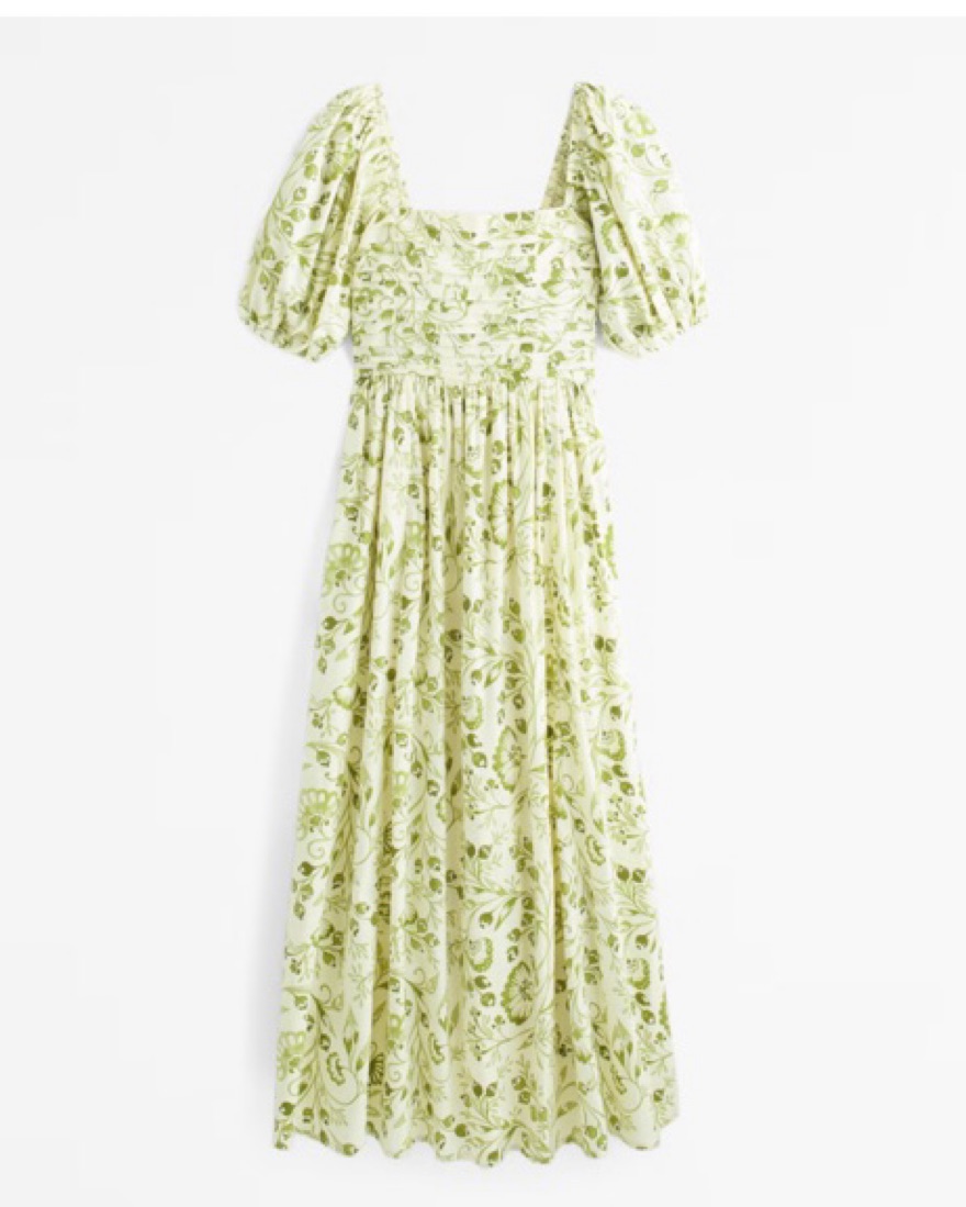 abercrombie and fitch green floral dress Abercrombie Fitch Green Floral Dress Size M