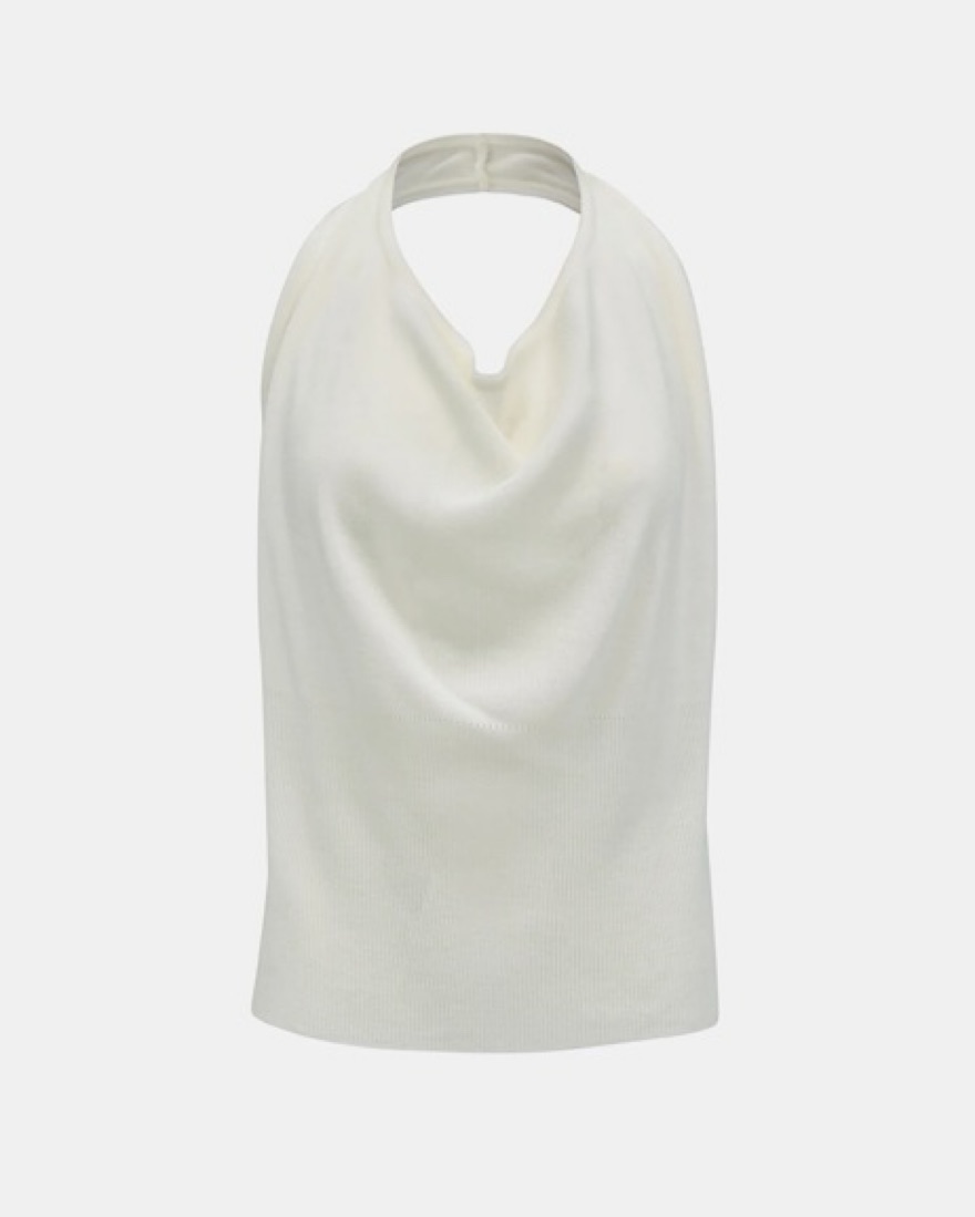 ★SCULPTOR★ Drape Backless Halter Top Coquette White SC24S2 SCULPTOR® online store