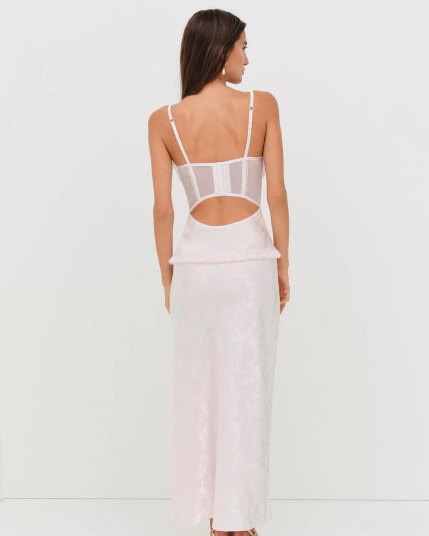ivory slip dress maxi Victoria Beckham Floor-Length Cami Dress In Ivory - 14