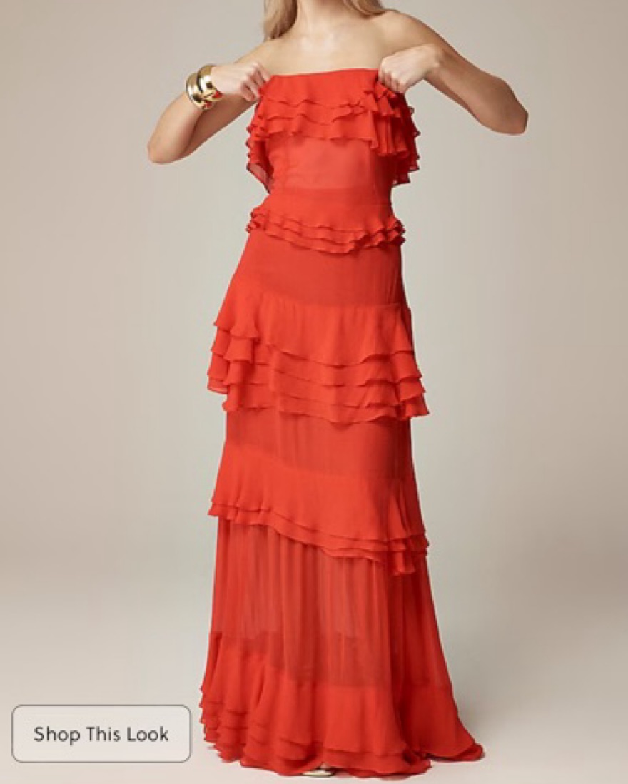 J.Crew Collection Tiered Ruffle Dress by J Crew - Pickle