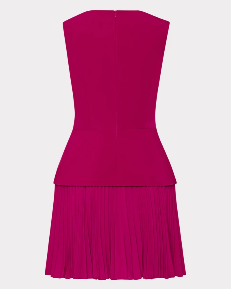 Milly Pleated Mini Dress by Milly - Pickle