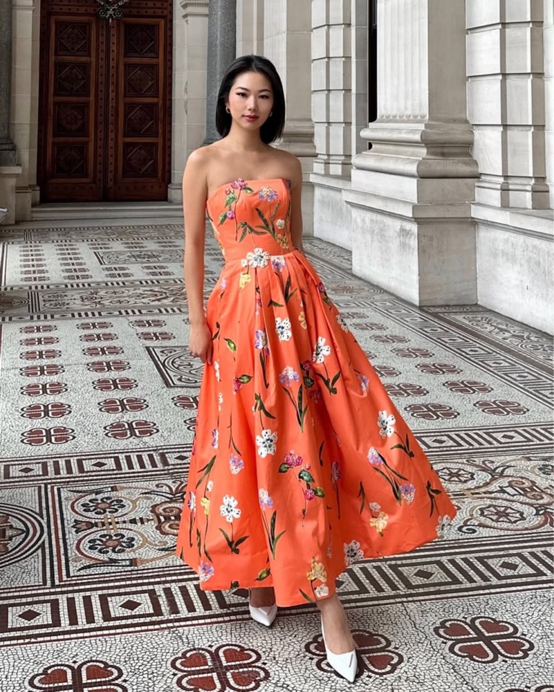 fig Ｌondon morning LINEN chinois dress Jorgian Linen Midi Dress - Multi For The Fans – The Islands