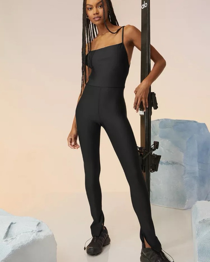 フィットネストップス [Alo Yoga] Airlift Disco Daze Onesie Airlift Disco Daze Onesie - Black | Alo Yoga