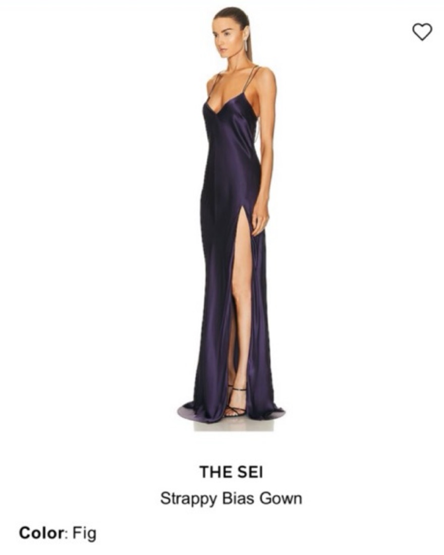 the sei purple dress Silk Long Dress
