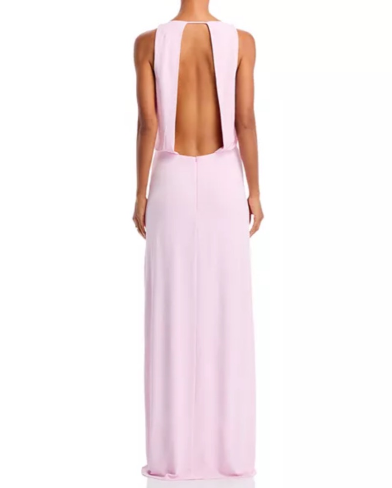 jonathan simkhai pink slip dress Jonathan Simkhai Structured Sateen Halter Slip Dress in Pink
