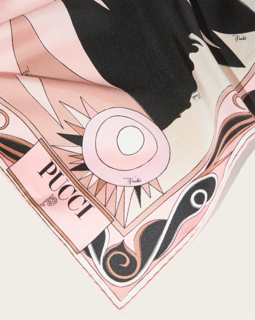 EMILIO PUCCI ピンク シルクツイル スカート 42 EMILIO PUCCI ピンク シルクツイル スカート 42